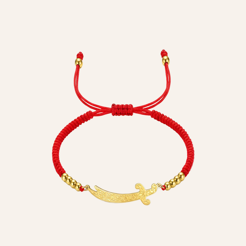 Qamar Zulfiqar Red Bracelet