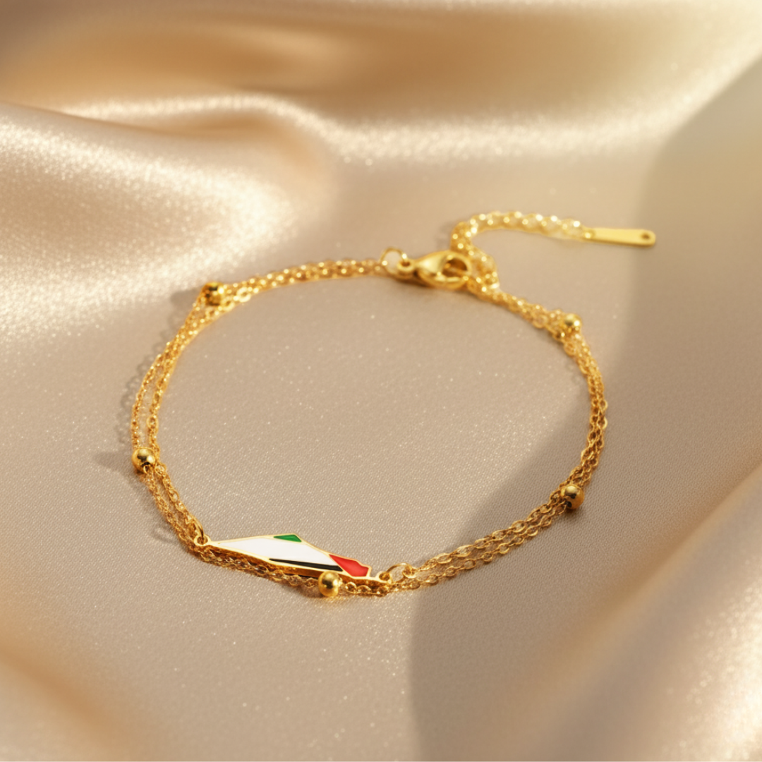 Qamar Palestine Map Bracelet