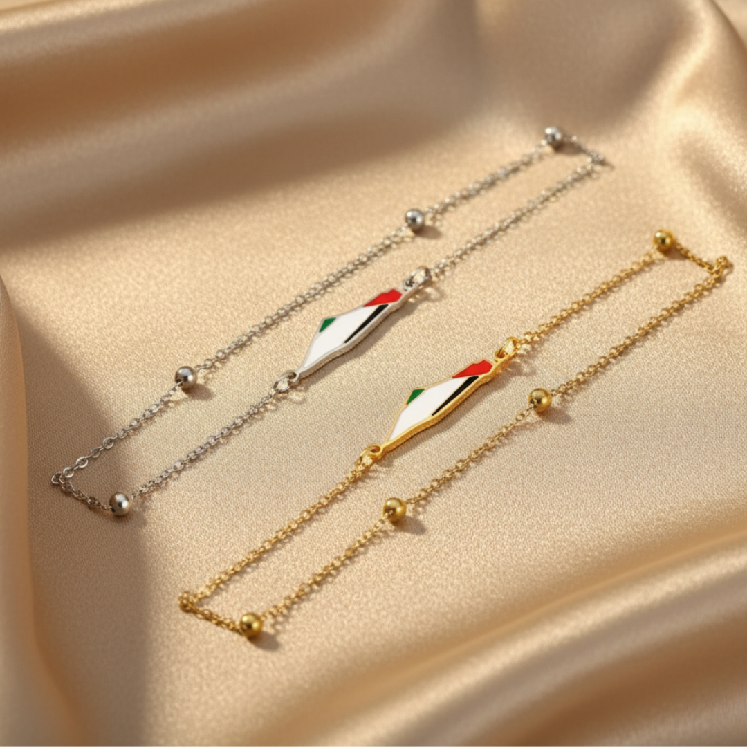 Qamar Palestine Map Bracelet