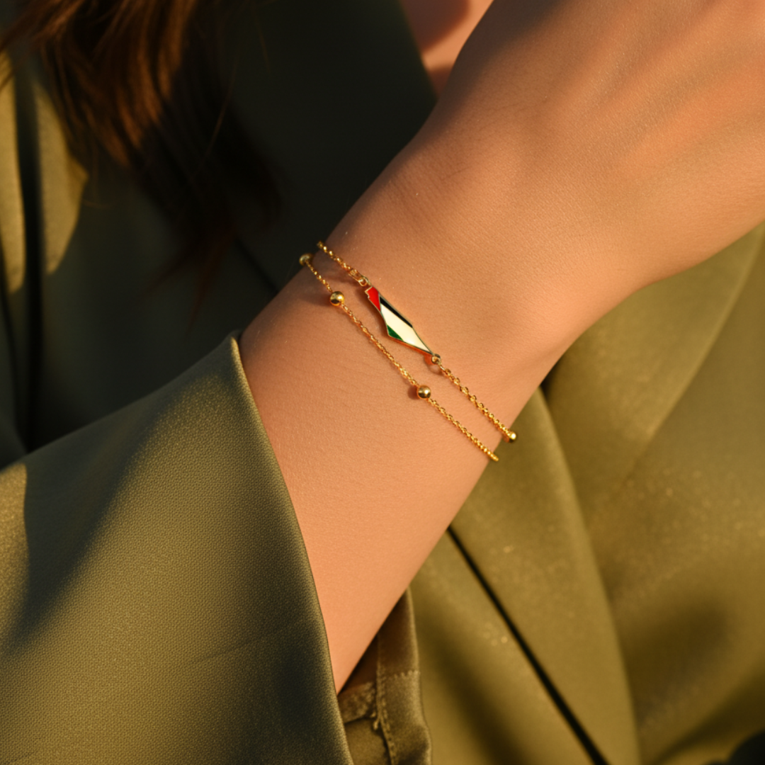 Qamar Palestine Map Bracelet