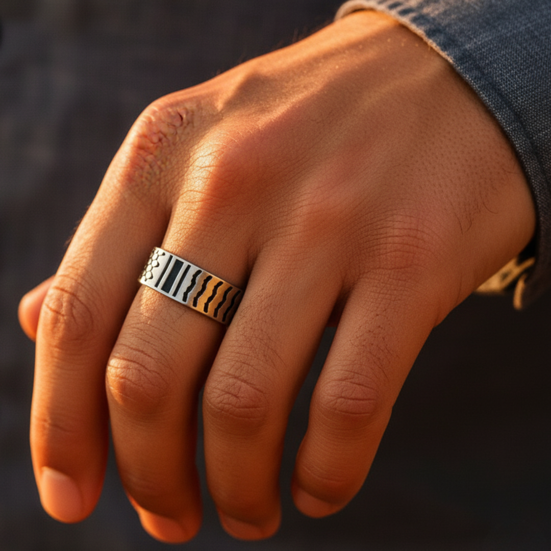 Qamar Keffiyeh Ring