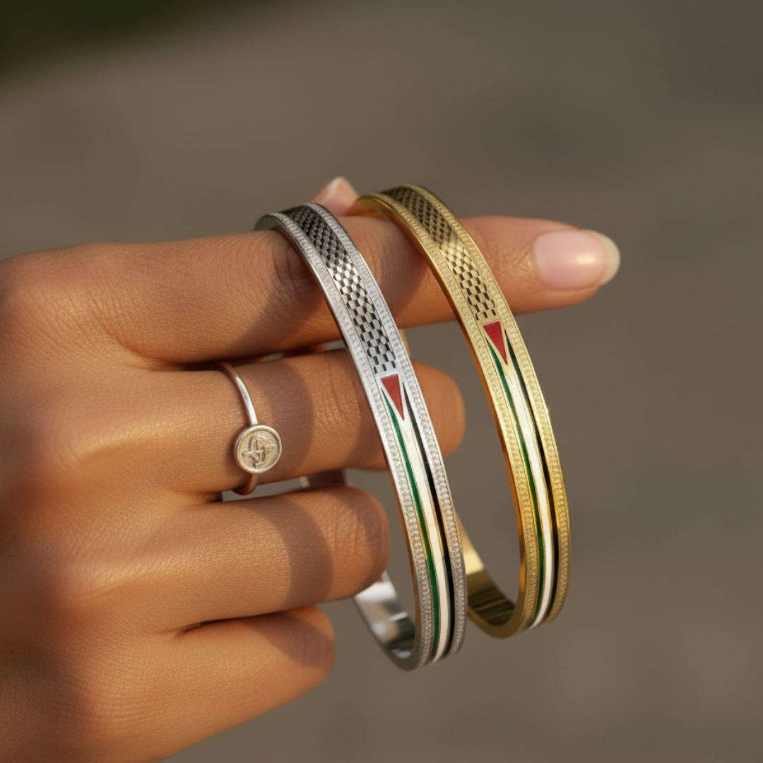 Qamar Palestine Heritage Cuff