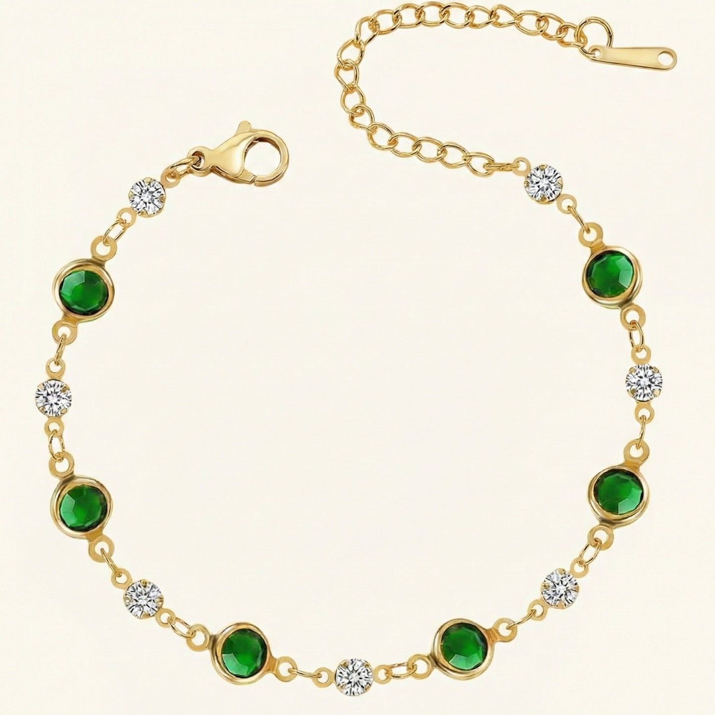 Arizona Green Stone Bracelet – Dainty Semi-Precious Gemstone Jewelry for Women