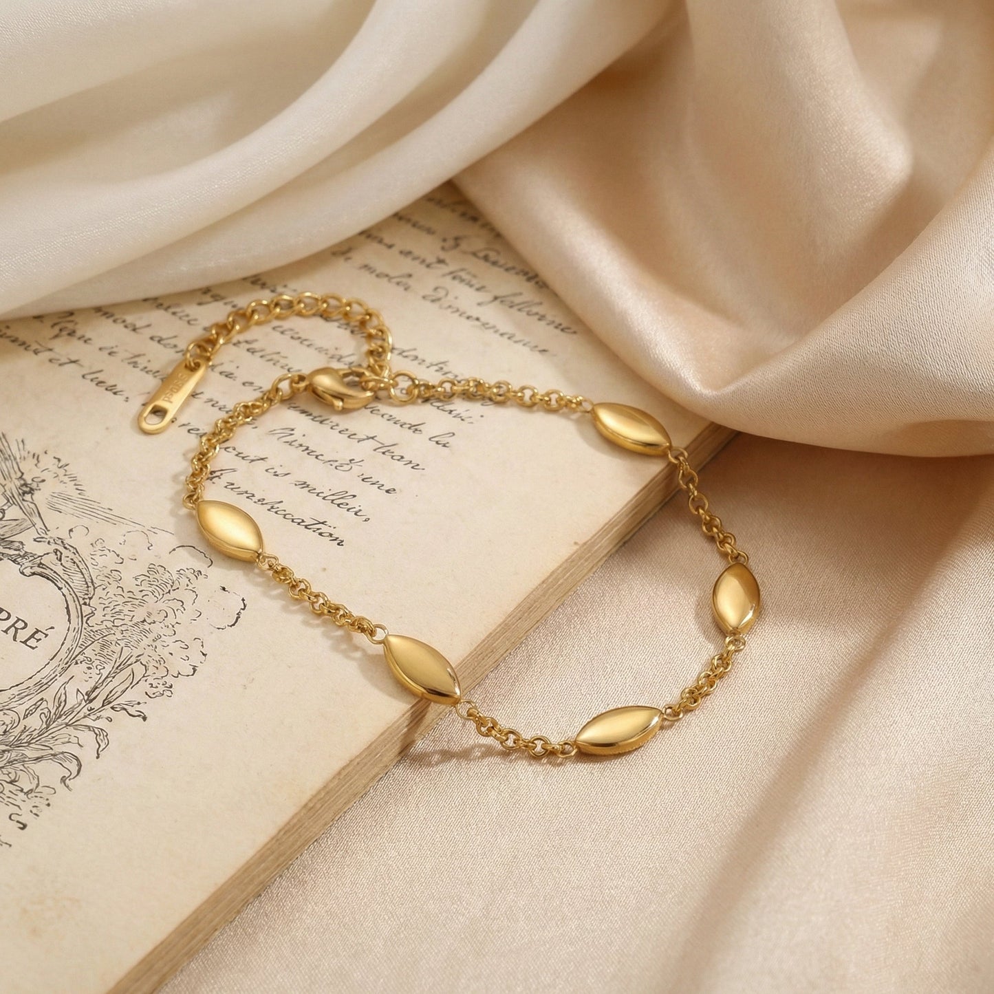 Layered Black & White Stone Bracelet