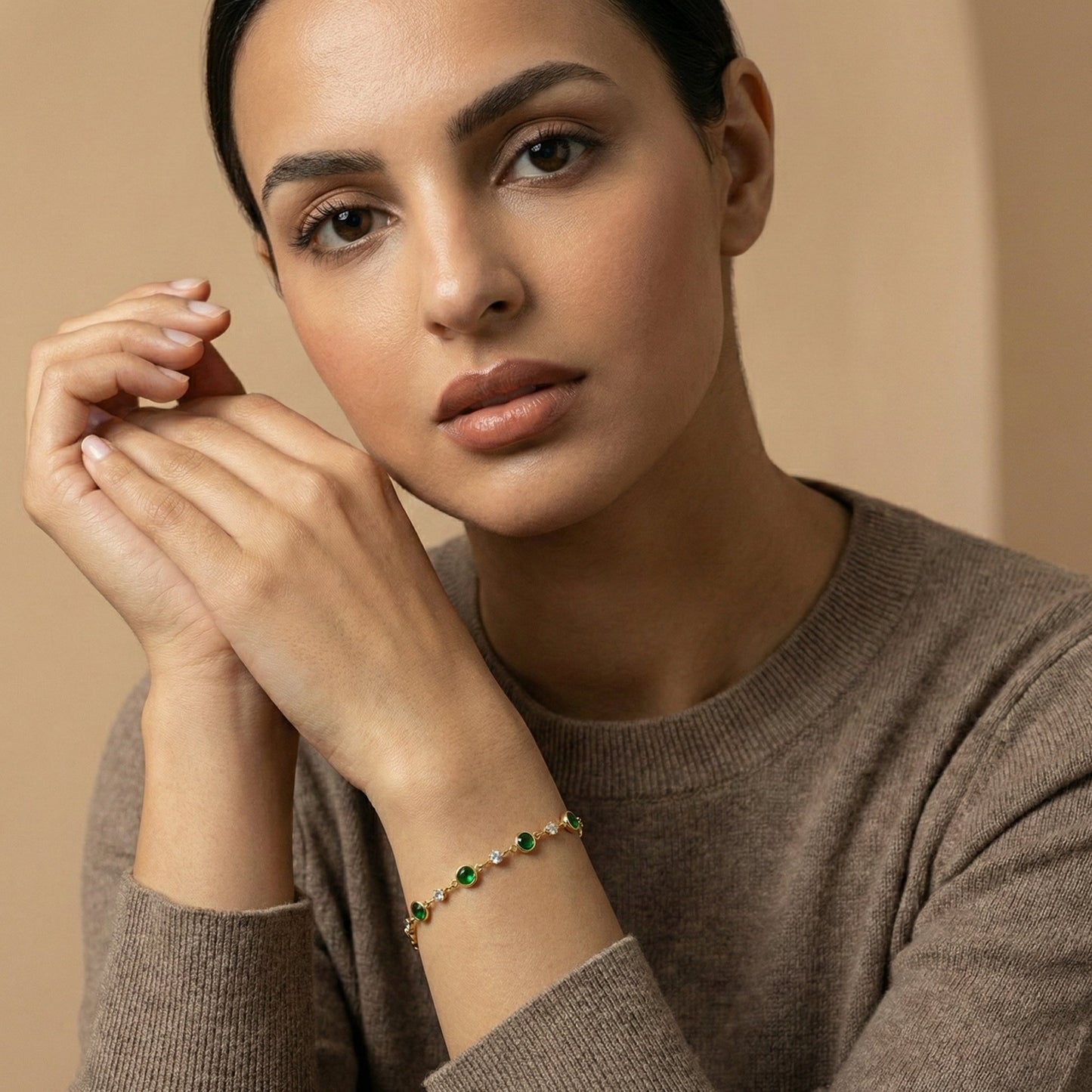 Arizona Green Stone Bracelet – Dainty Semi-Precious Gemstone Jewelry for Women